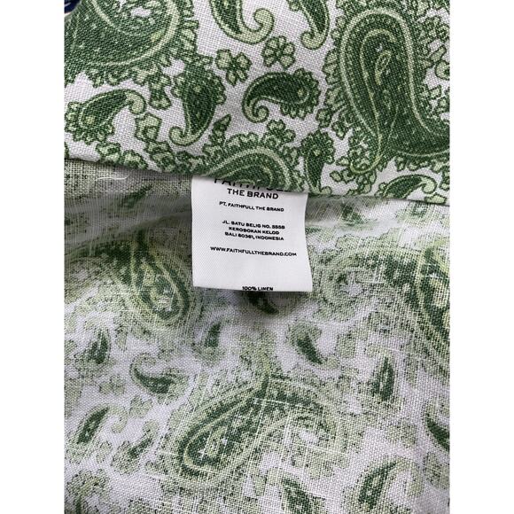 Faithfull The Brand 'Jacinta' Green Linen Top Size XS - Picture 5 of 5